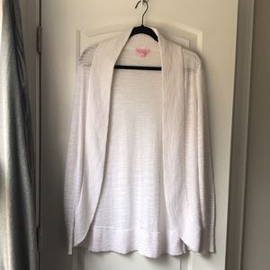 White Lilly Pulitzer Sweater Cardigan